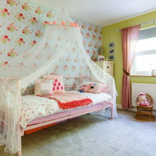 Wallpaper in the nursery for girls: 68 modern ideas, photos in the interior-5