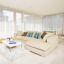 Bézs színű kanapé a belső térben: 70+ modern fotó és tervezési ötlet-5