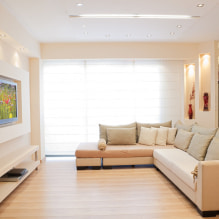 Bézs színű kanapé a belső térben: 70+ modern fotó és tervezési ötlet-6