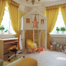 Yellow curtains in the interior: types, fabrics, color, design, decor, combination with the color of the wallpaper-0