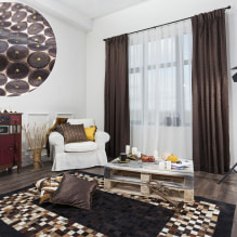 Brown curtains: types, fabrics, shades (wenge, chocolate), design, combinations, decor-0