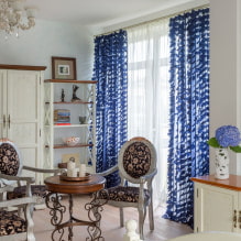 Blue curtains in the interior - stylish design ideas-7
