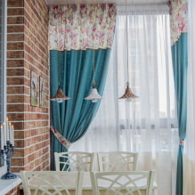 Provence style curtains: types, materials, curtain design, color, combination, decor-2