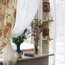 Provence-i stílusú függönyök: típusok, anyagok, függönykialakítás, szín, kombináció, dekor-6