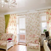 Provence style curtains: types, materials, curtain design, color, combination, decor-8