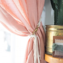 Decoration of curtains with hooks: types, materials, design ideas, styles, colors-0