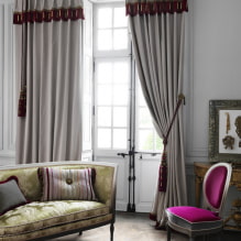Decoration of curtains with grabs: types, materials, design ideas, styles, colors-5