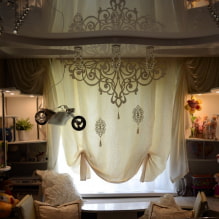 Openwork lambrequins: types, materials, design, color, combination with curtains-8