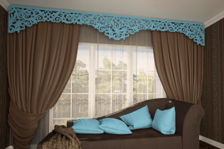 Openwork lambrequins: types, materials, design, color, combination with curtains
