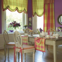 Austrian curtains on the windows: types, materials, color, design and patterns, combination-5