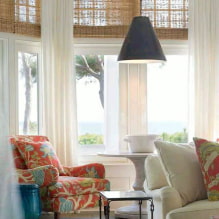 What do bamboo curtains look like in the interior? -7