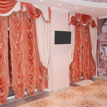 French curtains: types, materials, examples in various colors, styles, design, decor marquise-3