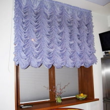 French curtains: types, materials, examples in various colors, styles, design, decor of marquise-4