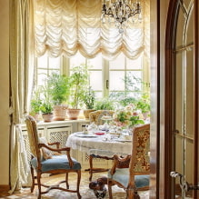 French curtains: types, materials, examples in various colors, styles, design, decor marquise-7