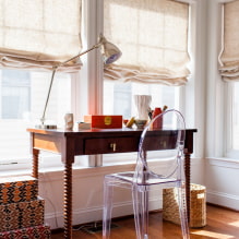 Ланене завесе на прозорима: дизајн, декор, боје, врсте додатака на вијенац-0