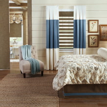 Two-tone curtains on the window: types, fabrics, color combinations, design, decor-0