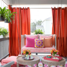 Red curtains in the interior: types, fabrics, design, combination with wallpaper, decor, style-2