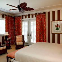 Red curtains in the interior: types, fabrics, design, combination with wallpaper, decor, style-4