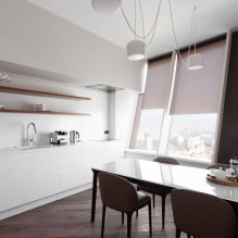 Roller blinds for the kitchen: types, materials, design, colors, combination-4
