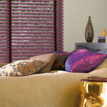 Ролетне у спаваћој соби: карактеристике дизајна, врсте, материјали, боја, комбинације, фото-1