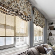 Double curtains: types, fabrics, design, drawings, decor, combination and color selection-0