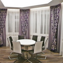 Double curtains: types, fabrics, design, patterns, decor, combination and color choice-3
