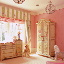 Ружичасти ентеријер собе: комбинација, избор стила, декорација, намештај, завесе и декор-4