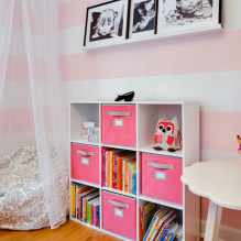 A szoba rózsaszín belseje: kombináció, stílusválasztás, dekoráció, bútorok, függönyök és dekor-5