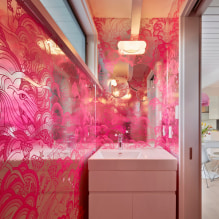 Ружичасти ентеријер собе: комбинација, избор стила, декорација, намештај, завесе и декор-7