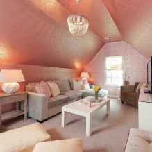 A szoba rózsaszín belseje: kombináció, stílusválasztás, dekoráció, bútorok, függönyök és dekoráció-8