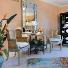Interior in peach tones: value, combination, choice of finishes, furniture, curtains and decor-5