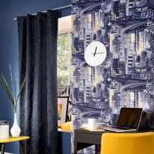 Wallpaper for walls with cities: types, design ideas, photo wallpaper, 3d, color, combination-5