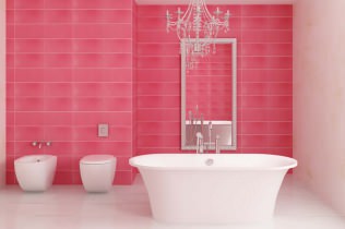 Badgestaltung in rosa Farben
