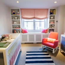 Raffrollos für ein Kinderzimmer: Design, Farben, Kombination, Dekor-3