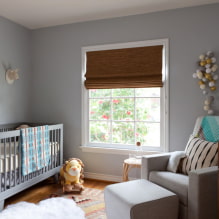 Roman blinds for a nursery: design, colors, combination, decor-4