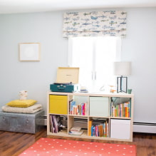 Raffrollos für ein Kinderzimmer: Design, Farben, Kombination, Dekor-5