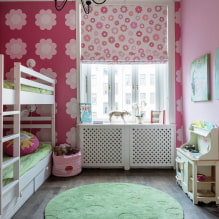Roman blinds for the nursery: design, colors, combination, decor-8
