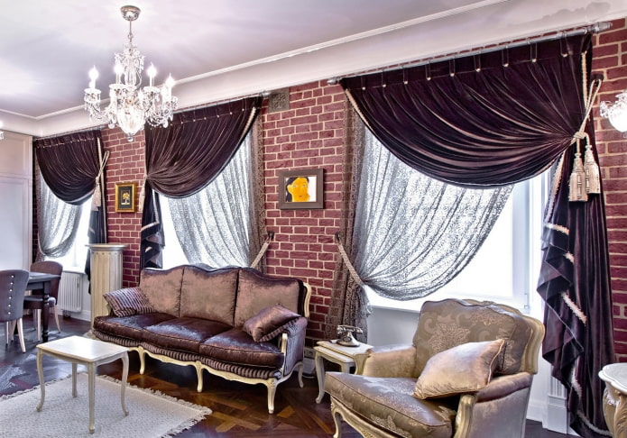 Italian curtains in the interior: description and examples