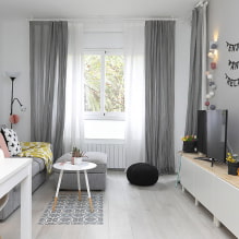 Design of curtains in the Scandinavian style: features, types, materials, colors-6