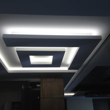 Plasterboard ceilings: photos, types, design, color, lighting, decor, curly, multi-level structures-4