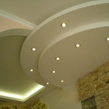 Plasterboard ceilings: photos, types, design, color, lighting, decor, curly, multi-level structures-6