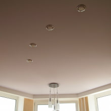 เพดานยืดผ้า: ภาพถ่าย ข้อดีและข้อเสีย ประเภท การออกแบบ สี แสง-7