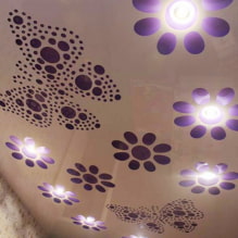 Carved stretch ceilings: types of construction and texture, color, design, lighting-4