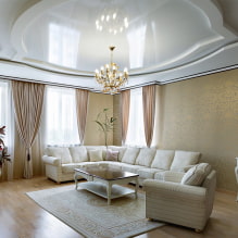 Stretch ceiling white: options for use in the interior-5