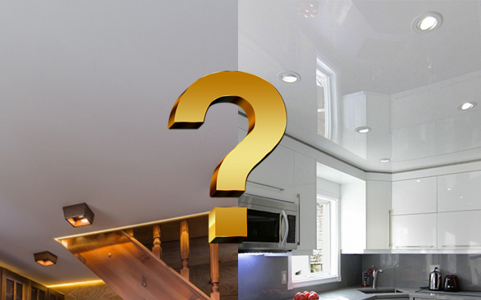 Which stretch ceiling is better - fabric or PVC film?