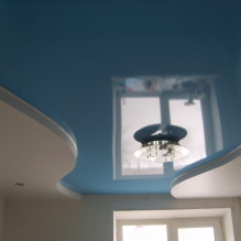 Blue ceilings in the interior: photos, views, design, lighting, combination with other colors, walls, curtains-4