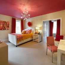Pink ceiling: types (stretch, plasterboard, etc.), shades, combinations, lighting-0