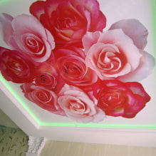 Pink ceiling: types (stretch, plasterboard, etc.), shades, combinations, lighting-8