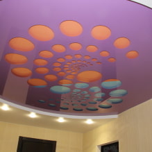 เพดานสีม่วง: การออกแบบ, เฉดสี, ​​ภาพถ่ายสำหรับเพดานยืดและเท็จ-4