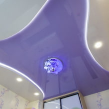 Purple ceiling: design, shades, photo for stretch and false ceilings-8